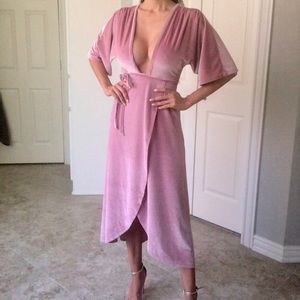 Midi dress with plunging neckline - Never worn!